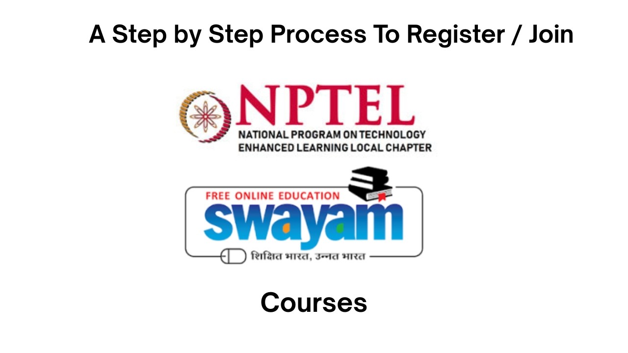 NPTEL SWAYAM Registration Process - Join Free IIT Courses (Step by Step ...