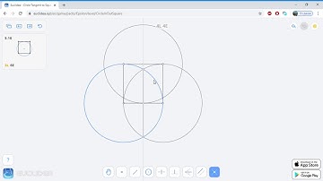 5.10 Euclidea Circle Tangent to Square Side Soluce 3L 6E