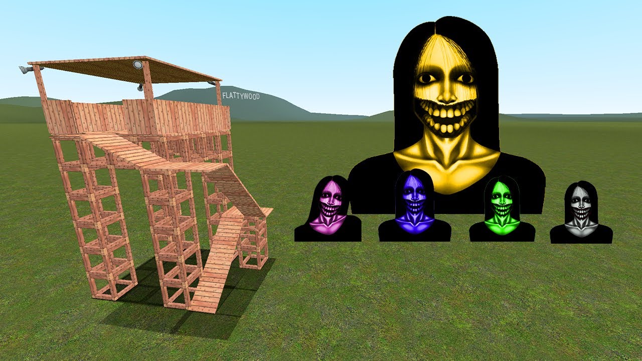 Kuchisake Onna Family Vs Towers In Garry's Mod (Part 4)