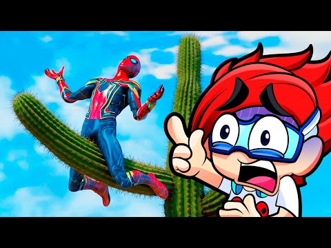 SPIDERMAN vs CAIDA MAS ALTA DEL MUNDO | Luky REACCIONA
