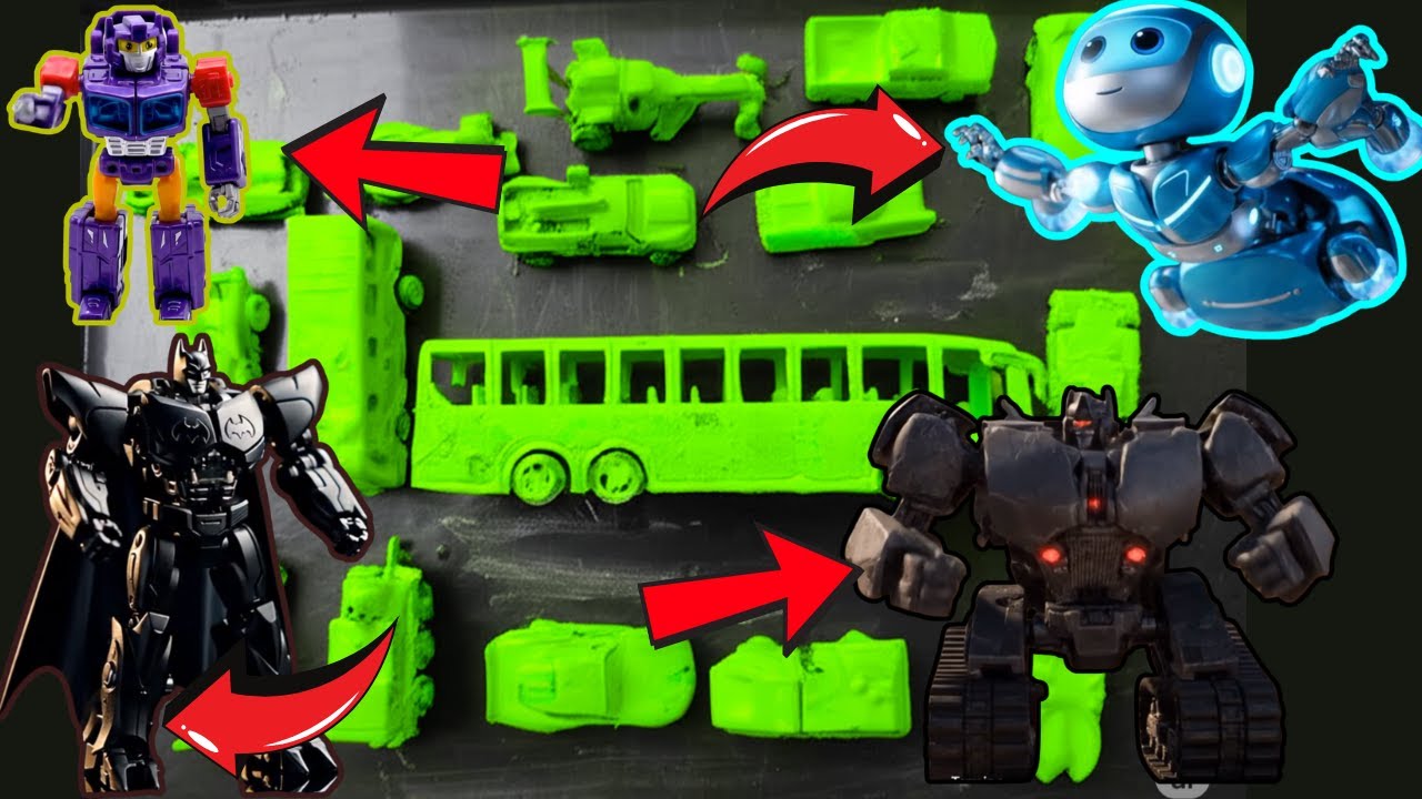 Cleaning Toy Cars, Trains, Buses, Trucks, Tanks, Excavators, Toys, Robots, Superheroes, Dinosaurs,