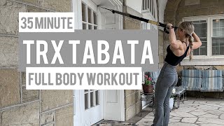 35 Minute TRX Tabata Total Body Workout | Strength and Cardio