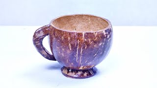 MAKE GLASSES FROM COCONUT SHELLS