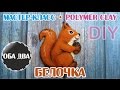 Белочка из пластики • мастер класс • polumer clay • DIY