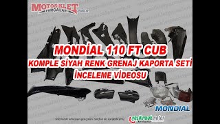 Mondial 100 Ukh, Kh, Kf Cub Komple Kaporta Grenaj Seti - Siyah İncelemesi