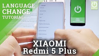 XIAOMI Redmi 5 Plus CHANGE LANGUAGE / Language List