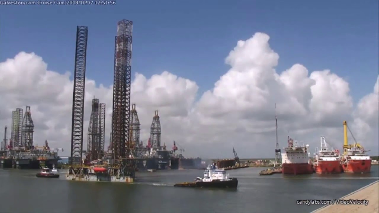 Galveston Texas Cruise Cam Time Lapse 10/7/2018 YouTube