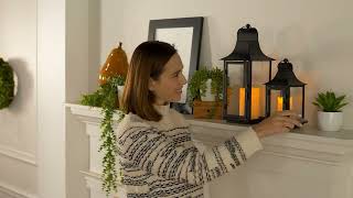 Bright Bazaar by Will Taylor Set of 2 Metal Lanterns w/ Pillar Candles on QVC