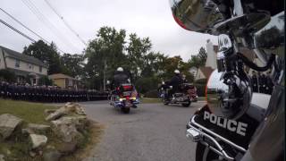 FDNY Assistant Chief Fahy funeral by Yonkers PD Motorcycle Unit