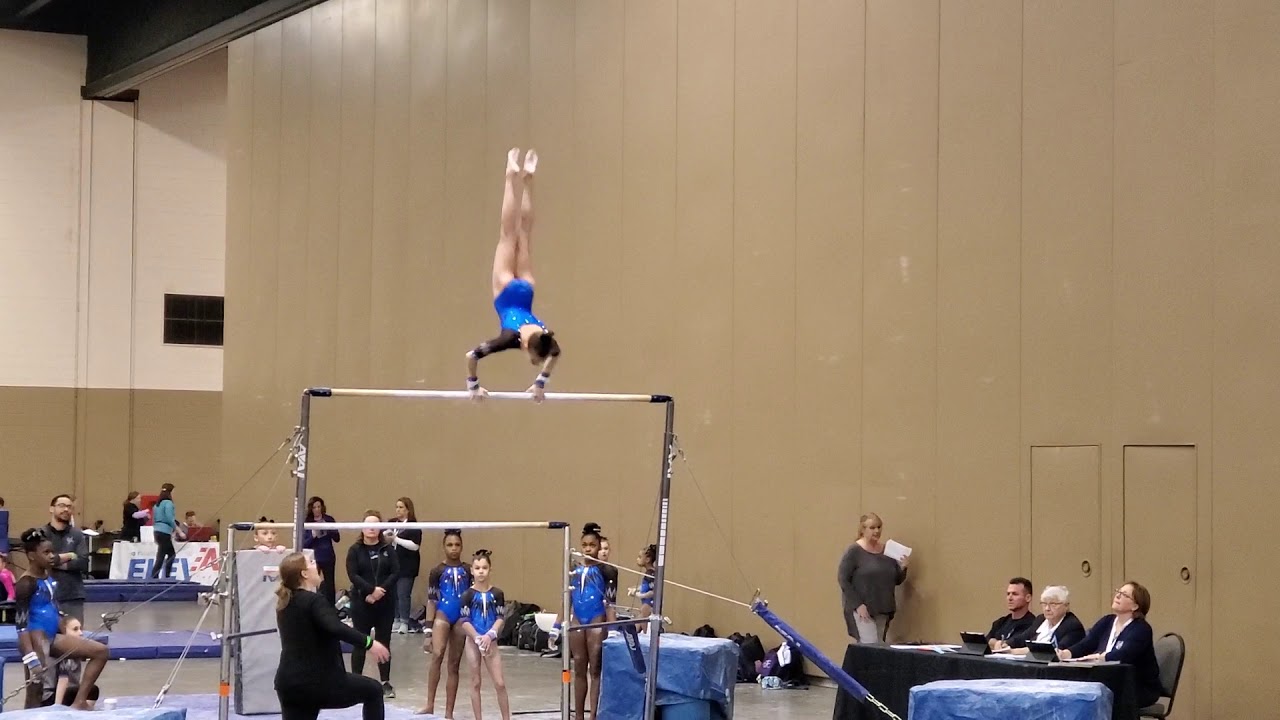 Keira level 7 gymnastics bars 9.45 2020 YouTube