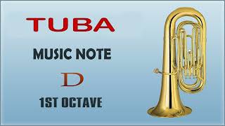 Background Tuba Sound - Music Note D (1st Octave) | Music Sounds For Practice And Tuning
