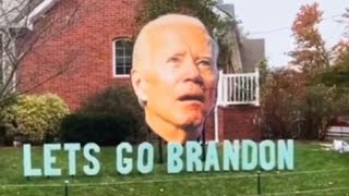 Man displays huge ‘Let’s go Brandon’ lawn ornament in front yard