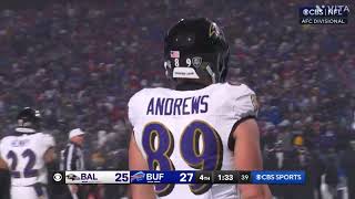 Lamar Jackson touchdown to Isaiah Likely and Mark Andrews drops 2pt conversion catch vs Bills 😬