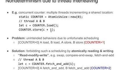 [KAIST CS492C, 2020 Fall] Nondeterminisms of shared-memory concurrency