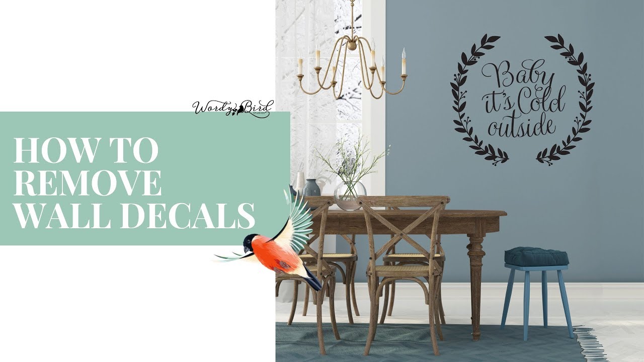 How to remove a vinyl wall decal from your wall - YouTube