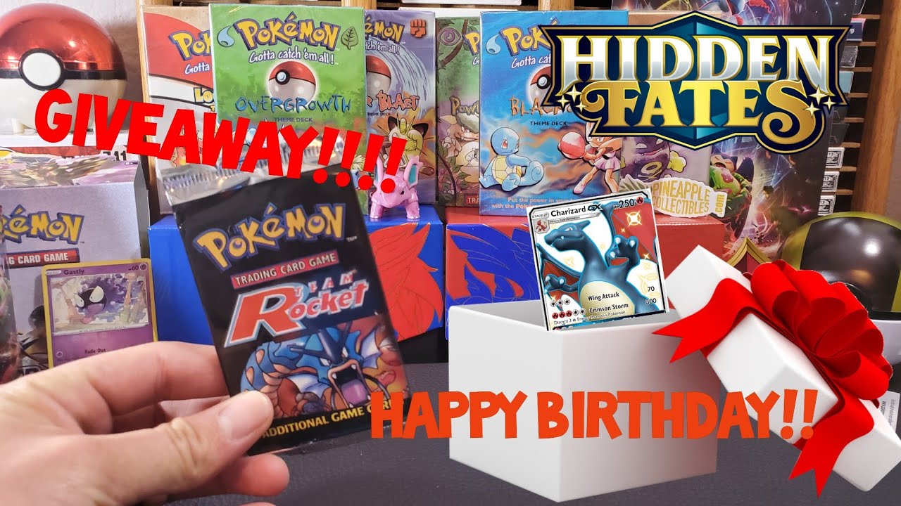 *HIDDEN FATES* Pulled the Shiny Charizard! + VINTAGE GIVEAWAY - YouTube