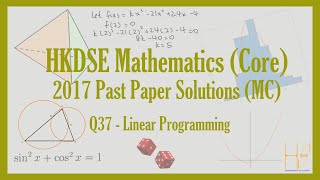 HKDSE 2017 Maths Core Paper 2(MC) Past Paper Solutions - Q37 (Linear Programming)(線性規劃)