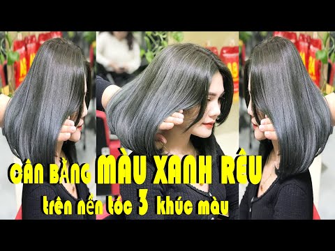 Hướng Dẫn Cân Bằng Màu Xanh Rêu Trên Nền Tóc 3 Khúc Màu | Kevin Huy