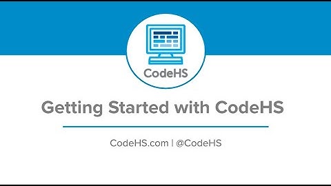 Getting Started with CodeHS
