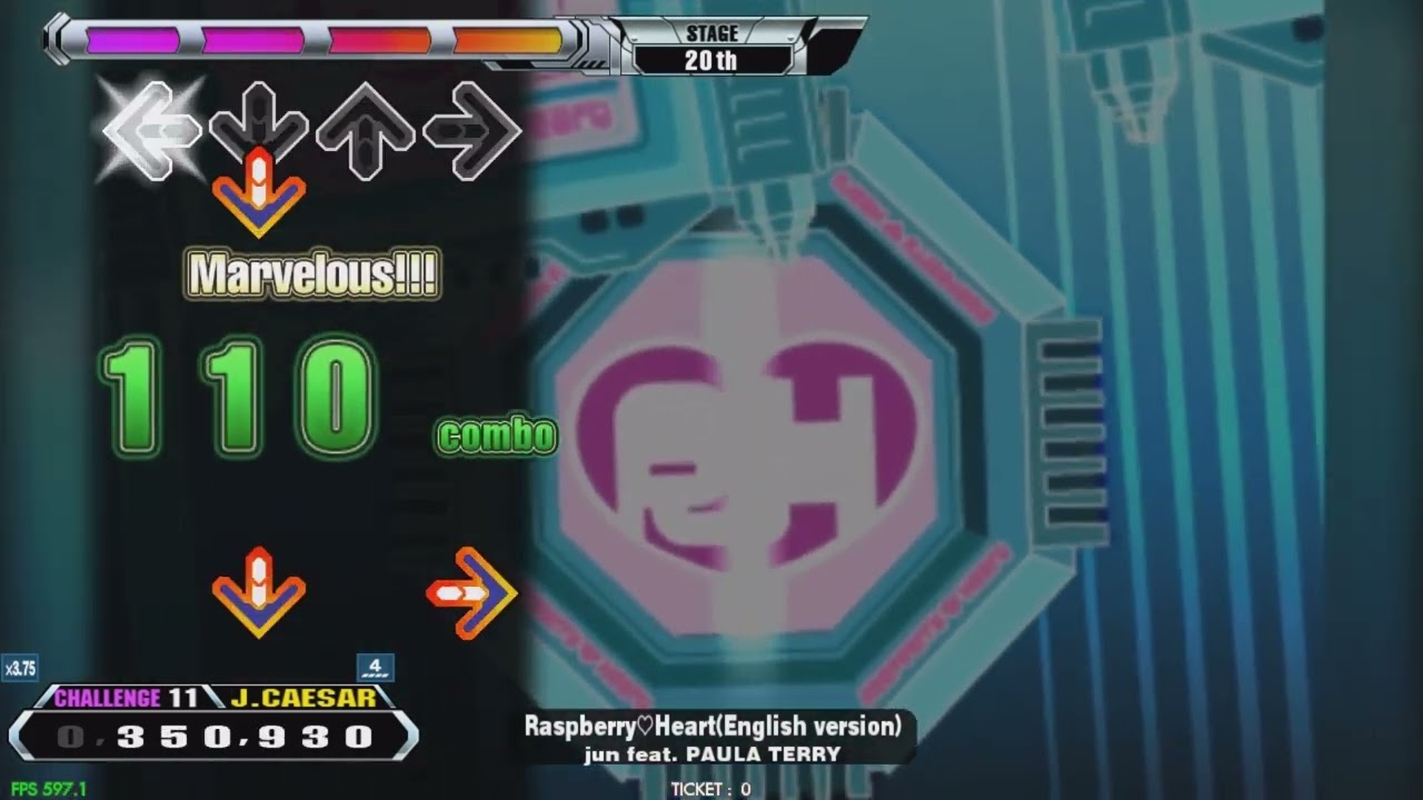 [DDR GP]  Raspberry♡Heart (English version)  Lv.11