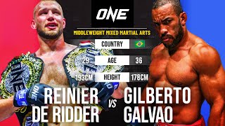 BRUTAL GROUNDED KNEES 🥶 Reinier De Ridder vs. Gilberto Galvao | Full Fight