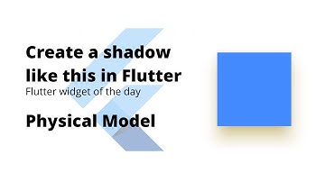 Give shadow to any widget in Flutter using Physical Model || Widget of the day || Physical Model.