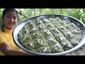 The Big Rain is falling At My Place / Sticky Rice In Pandan Juice Recipe / Cooking With Sreypov.