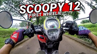 TESTRIDE NEW SCOOPY 12 WHEELIE & STOPPIE #motovlogindonesia