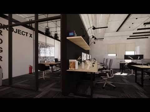 Industrial Office conceptual design | Interior design | 3D