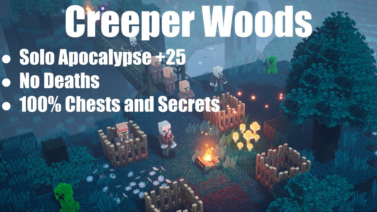 Minecraft Dungeons - Creeper Woods (Solo Apocalypse +25, No Deaths)
