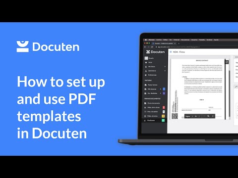 How to set up and use PDF templates - video from Docuten