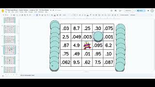 Decimals Bingo - Easter-Themed