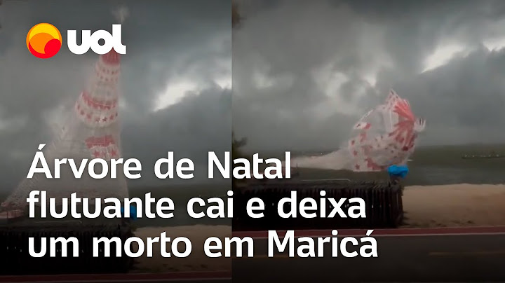 Árvore de Natal flutuante cai e deixa um morto em Maricá (RJ); veja vídeos
