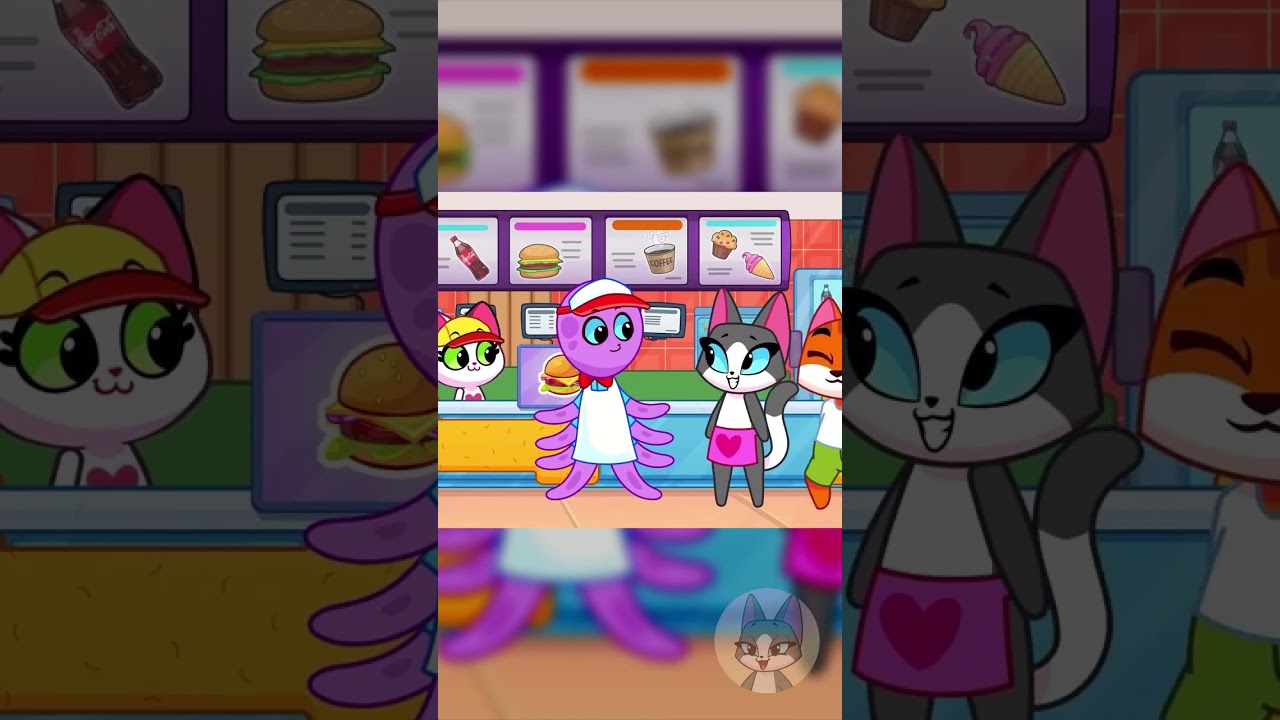 Secret Kids Cafe | Cardboard Restaurant Challenge | Let’s Learn, Play & Grow Together | Purr-Purr