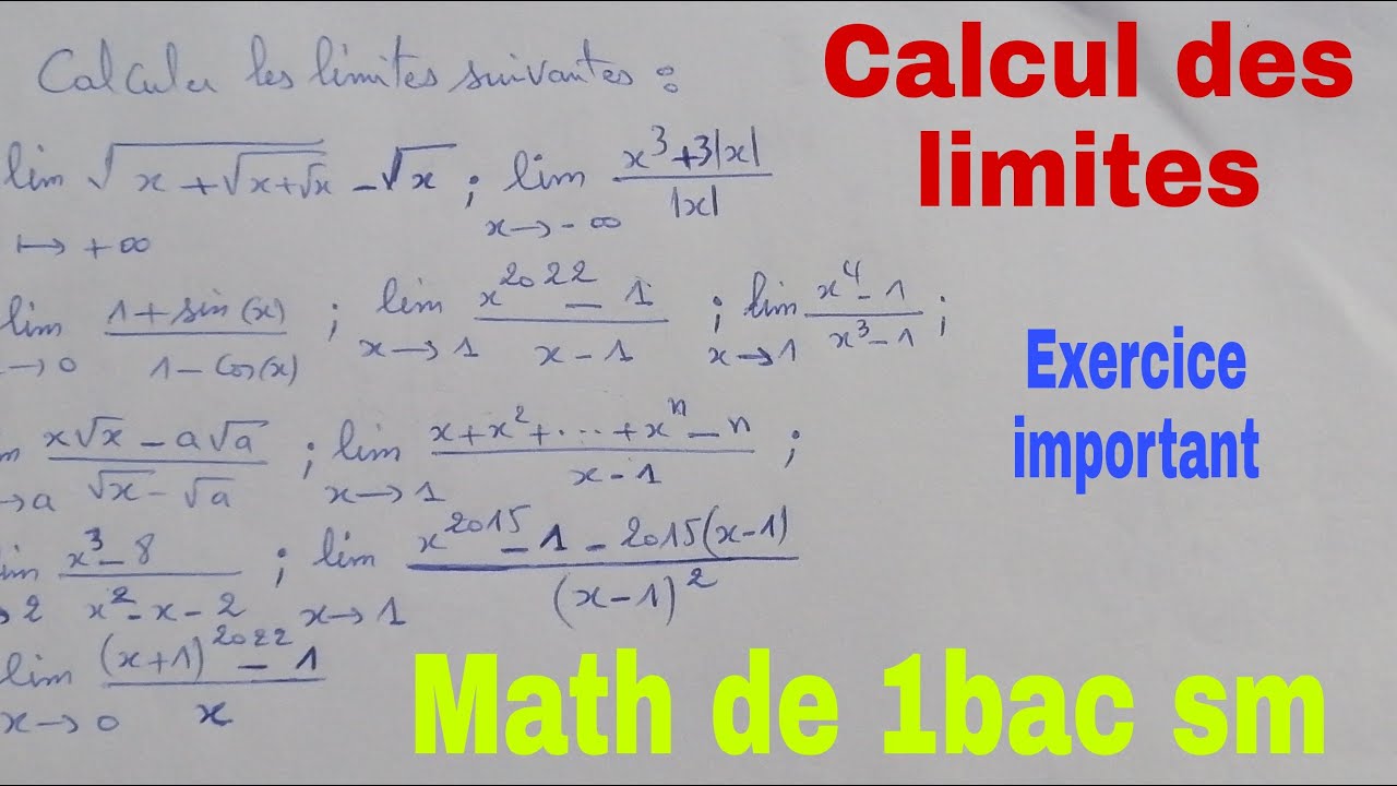 calcul des limites....math de 1bac sm