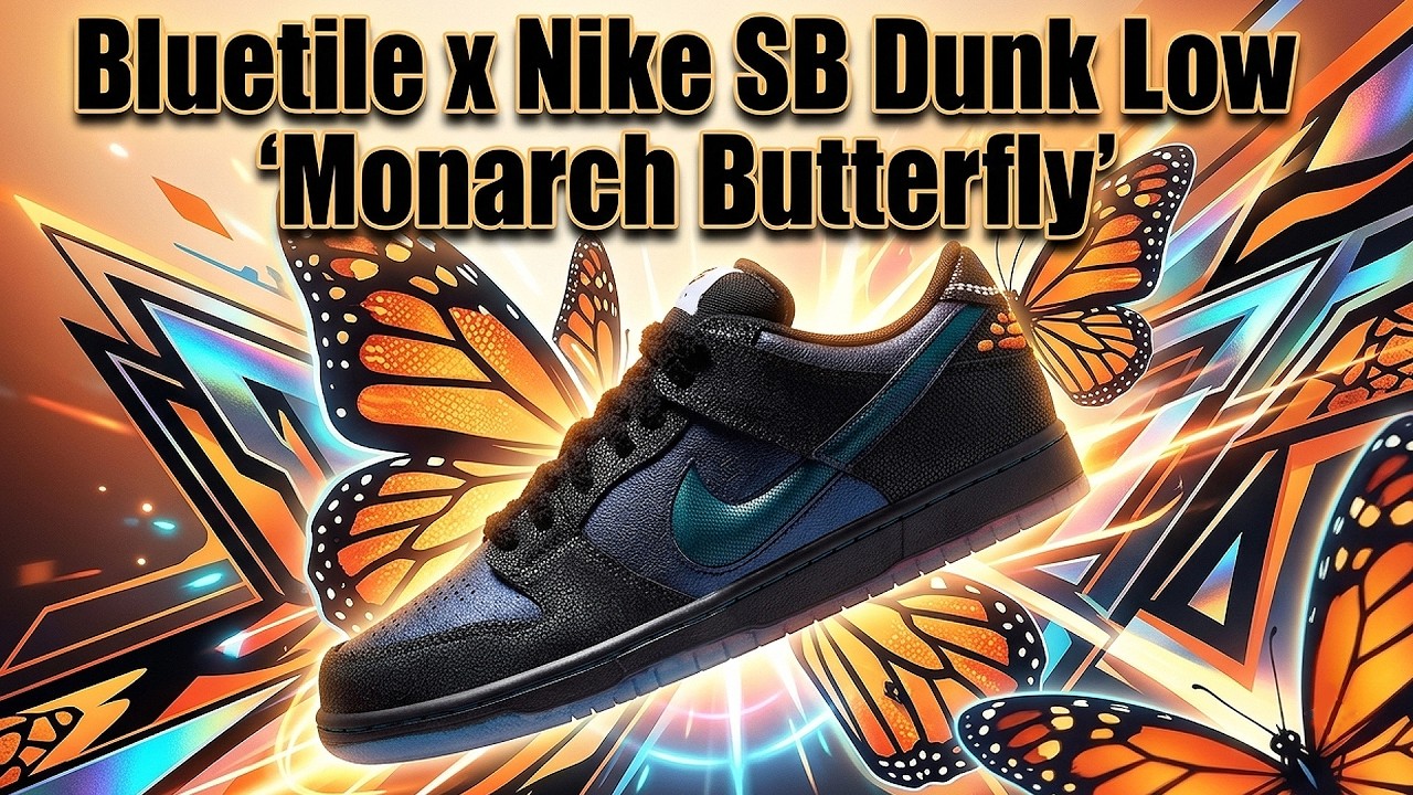 Bluetile x Nike SB Dunk Low “Monarch Butterfly” | OFFICIAL LOOK