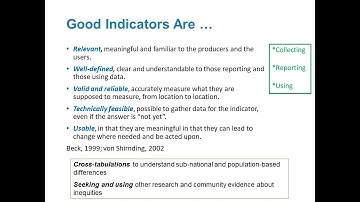 NCCDH webinar: Equity indicators for public health: Indicators (4 of 4)