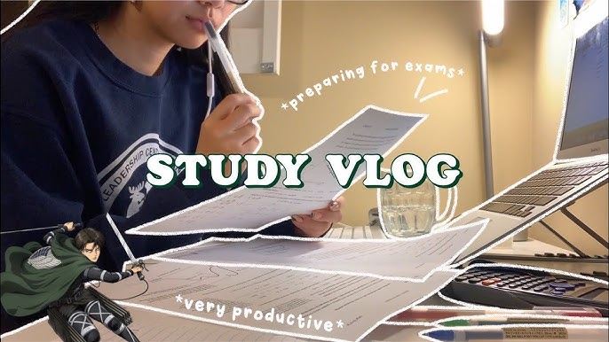 STUDY VLOG 📚Lot of Studying & Doing Assignments [ENG SUB] 🍄Life