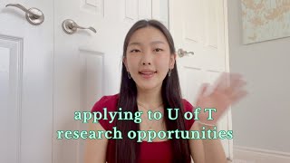 apply to U of T's Research Opportunities Program with me *chaotic* + my first ever brand collab?!