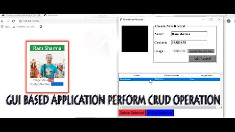 Python project|| Gui application with CRUD operation || Phonebook Application