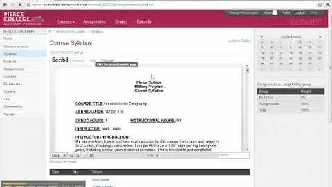 Navigate your Pierce College Canvas Course