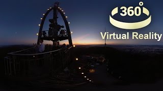 Sunset on virtual reality - 360 degrees on top of Uetliberg observation tower - Uto Kulmt