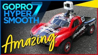 GoPro HERO 7 Hypersmooth on Traxxas Slash VXL Compare