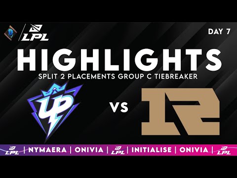 UP vs RNG Highlights | LPL Split 2 Placements Group B | Ultra Prime vs Royal Never Give Up by Onivia