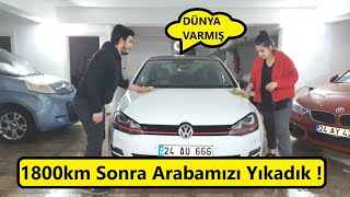 1800 Kilometredir Su Yüzü Görmemiş Arabamızı Yıkadık! (Pırıl Pırıl Oldu)