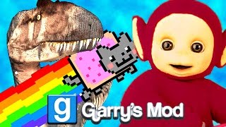 Gmod TELETUBBY NYAN CAT DINOSAUR Mod! (Garry's Mod)