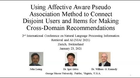 Making Cross-Domain Recommendations by Associating Disjoint Users and Items Through the Affective