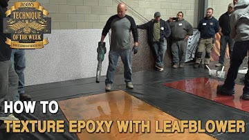 Texturing Epoxy With Leaf-Blower
