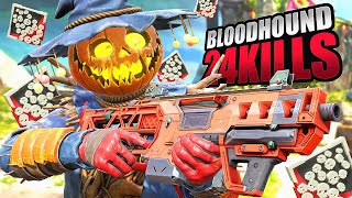 Bloodhound Dropping 24 KILLS and 4K Playing With Randoms Apex Legends Gameplay Season 16