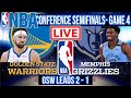 GAME 4 LIVE MATCH: GOLDEN STATE WARRIORS vs MEMPHIS GRIZZLIES | NBA CONFERENCE SEMIFINALS